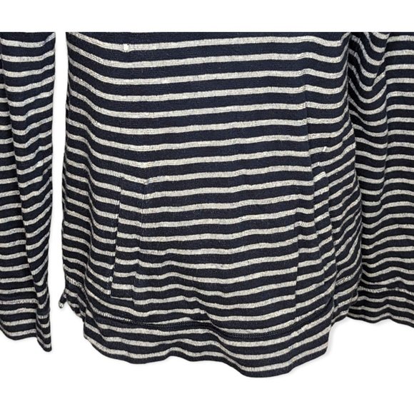 J Crew Cowl Neck Navy & White Striped Sweater/Hoodie Size Small - Picture 4 of 12